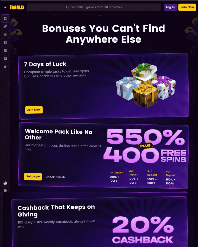 iwild kasiino boonused BalticSpins